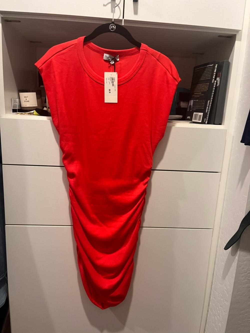 Michael Stars Cherry Red Knit Tee Dress